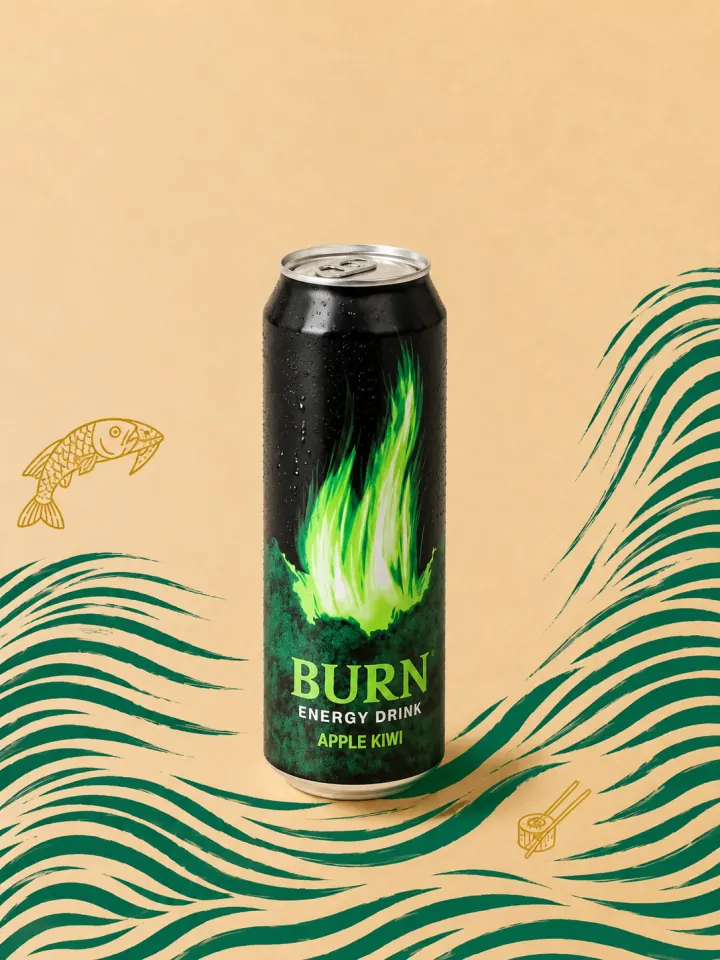 Burn Apple/Kiwi 0.449 L